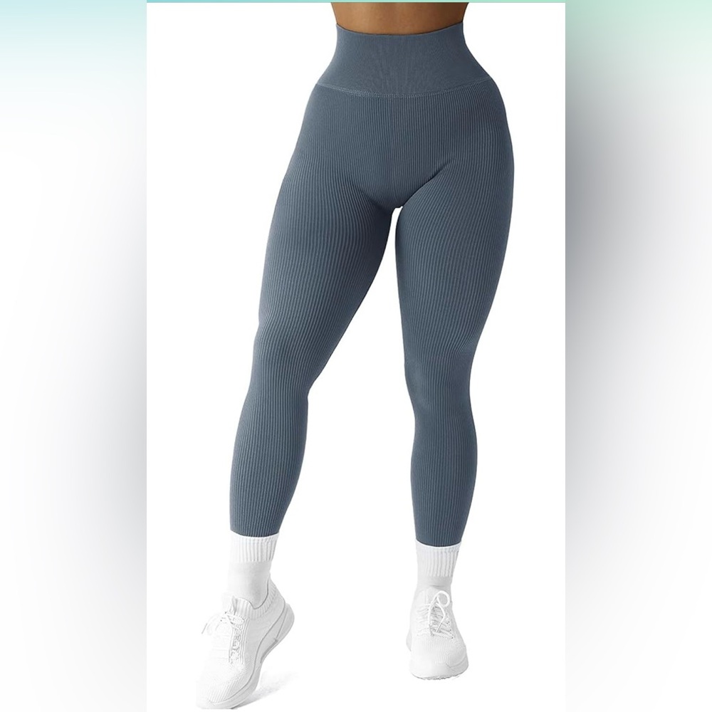 Set of two SUUKSESS Women Ribbed Seamless Leggings High Waisted